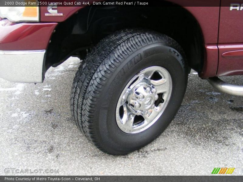 Dark Garnet Red Pearl / Taupe 2003 Dodge Ram 2500 Laramie Quad Cab 4x4