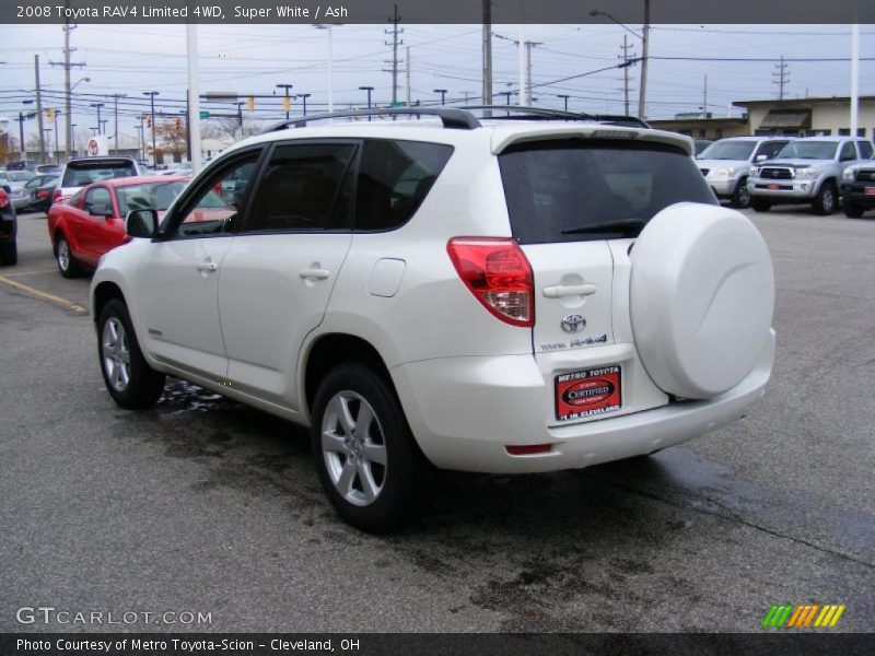 Super White / Ash 2008 Toyota RAV4 Limited 4WD