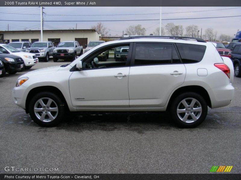 Super White / Ash 2008 Toyota RAV4 Limited 4WD