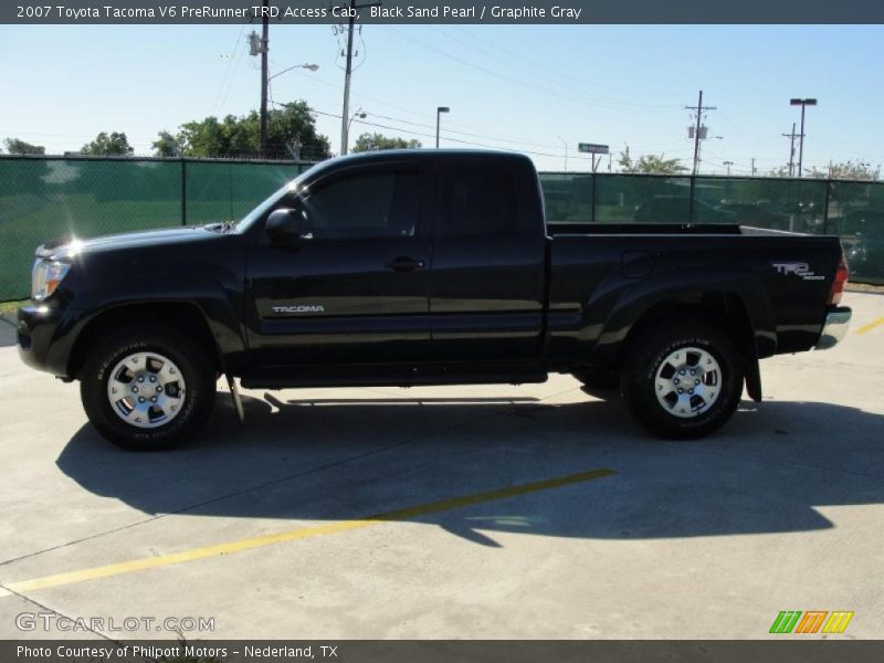 Black Sand Pearl / Graphite Gray 2007 Toyota Tacoma V6 PreRunner TRD Access Cab