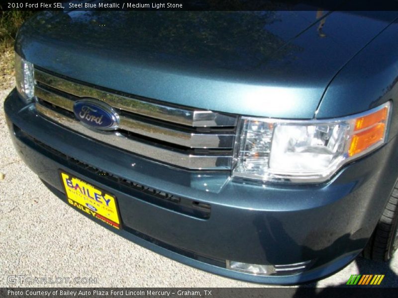 Steel Blue Metallic / Medium Light Stone 2010 Ford Flex SEL