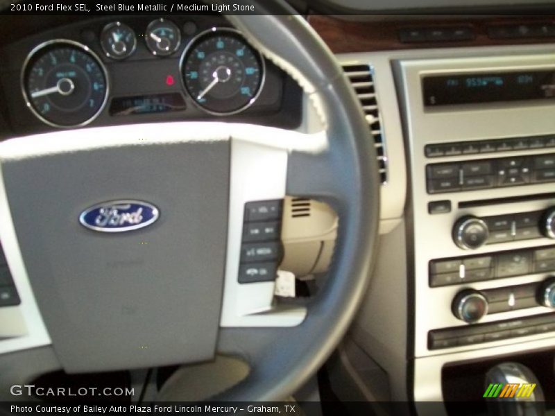 Steel Blue Metallic / Medium Light Stone 2010 Ford Flex SEL
