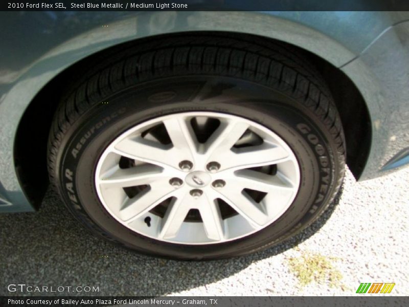 Steel Blue Metallic / Medium Light Stone 2010 Ford Flex SEL