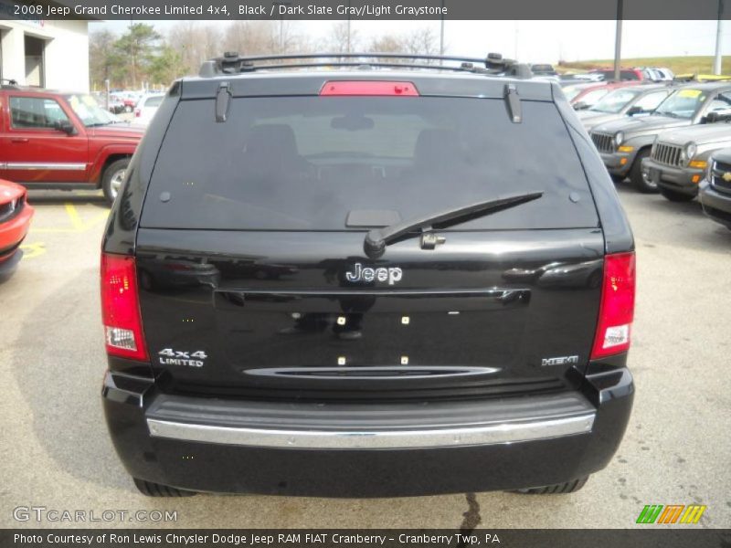 Black / Dark Slate Gray/Light Graystone 2008 Jeep Grand Cherokee Limited 4x4