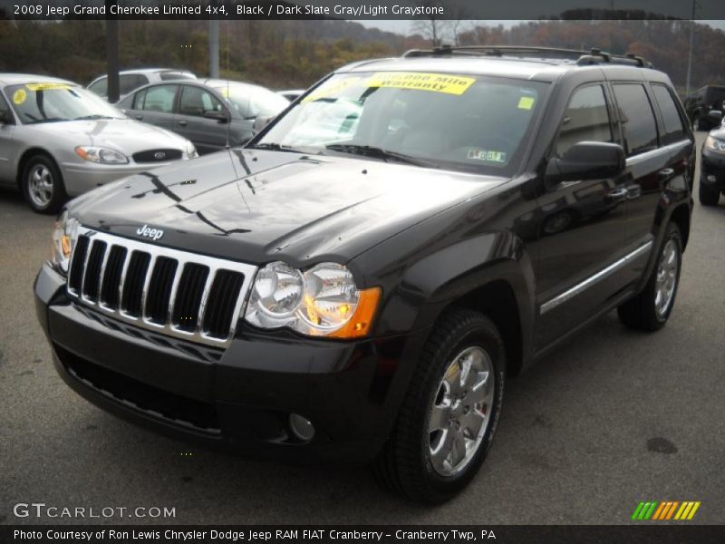 Black / Dark Slate Gray/Light Graystone 2008 Jeep Grand Cherokee Limited 4x4