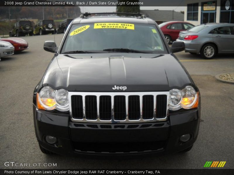 Black / Dark Slate Gray/Light Graystone 2008 Jeep Grand Cherokee Limited 4x4