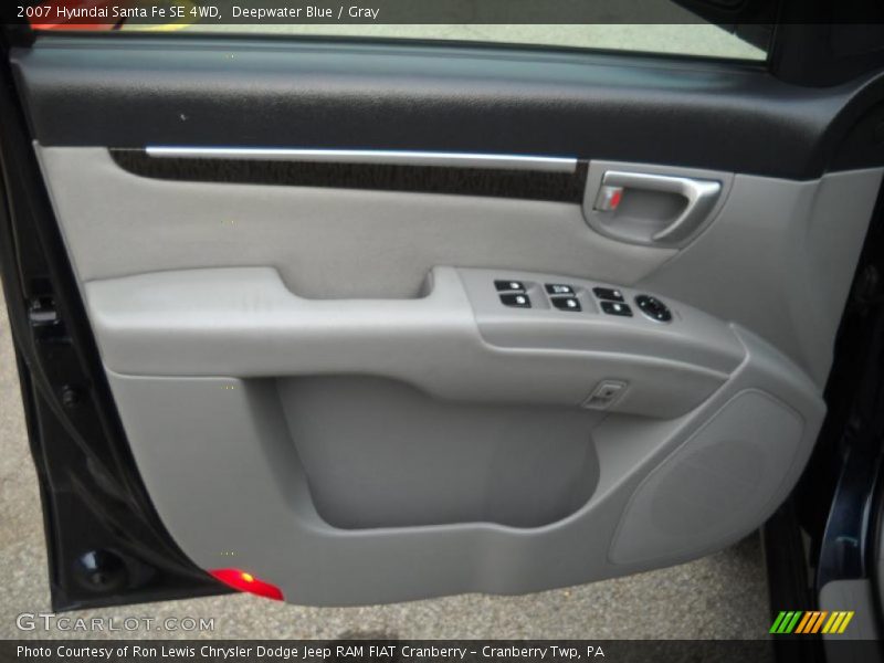 Deepwater Blue / Gray 2007 Hyundai Santa Fe SE 4WD