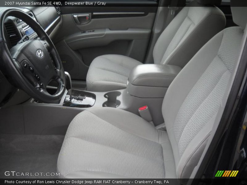 Deepwater Blue / Gray 2007 Hyundai Santa Fe SE 4WD