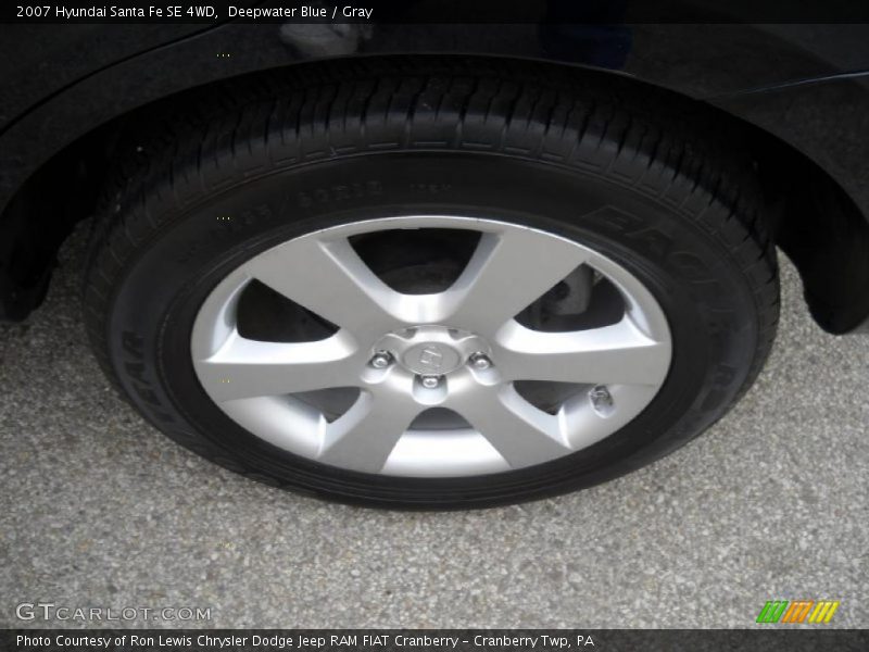 Deepwater Blue / Gray 2007 Hyundai Santa Fe SE 4WD