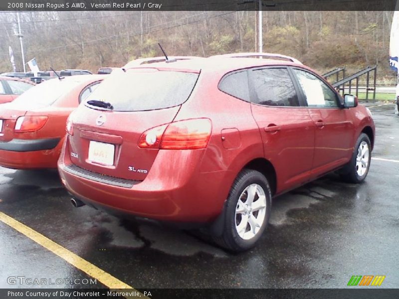 Venom Red Pearl / Gray 2008 Nissan Rogue S AWD
