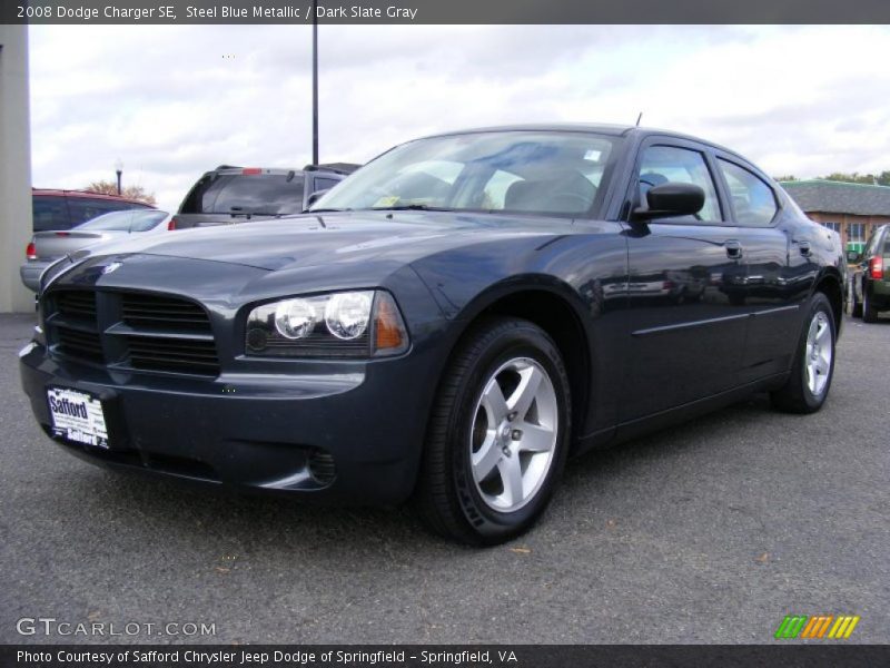 Steel Blue Metallic / Dark Slate Gray 2008 Dodge Charger SE