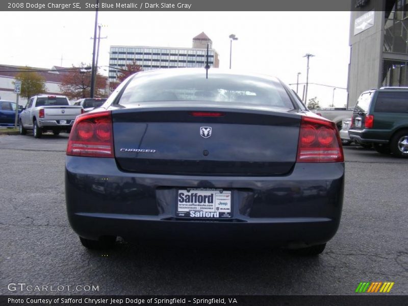 Steel Blue Metallic / Dark Slate Gray 2008 Dodge Charger SE