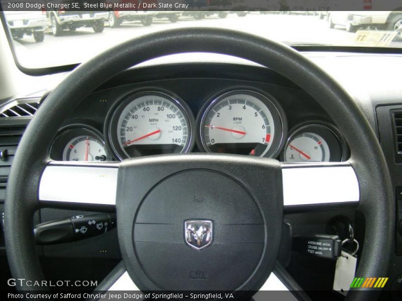 Steel Blue Metallic / Dark Slate Gray 2008 Dodge Charger SE