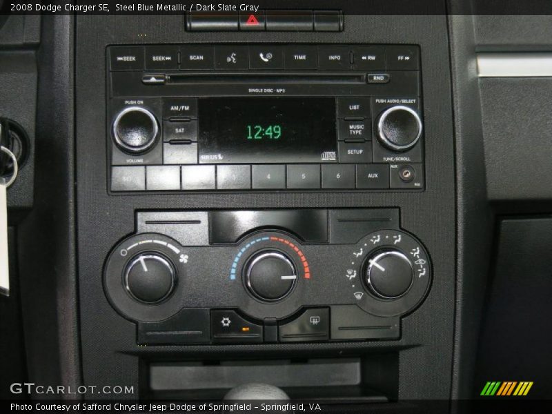 Steel Blue Metallic / Dark Slate Gray 2008 Dodge Charger SE