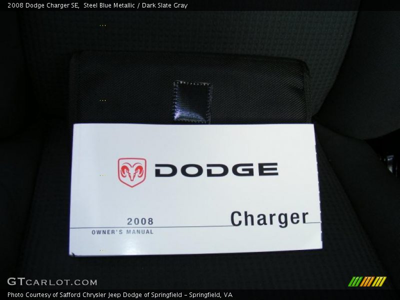 Steel Blue Metallic / Dark Slate Gray 2008 Dodge Charger SE