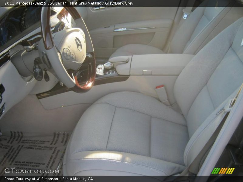 Flint Grey Metallic / Grey/Dark Grey 2011 Mercedes-Benz S 550 Sedan