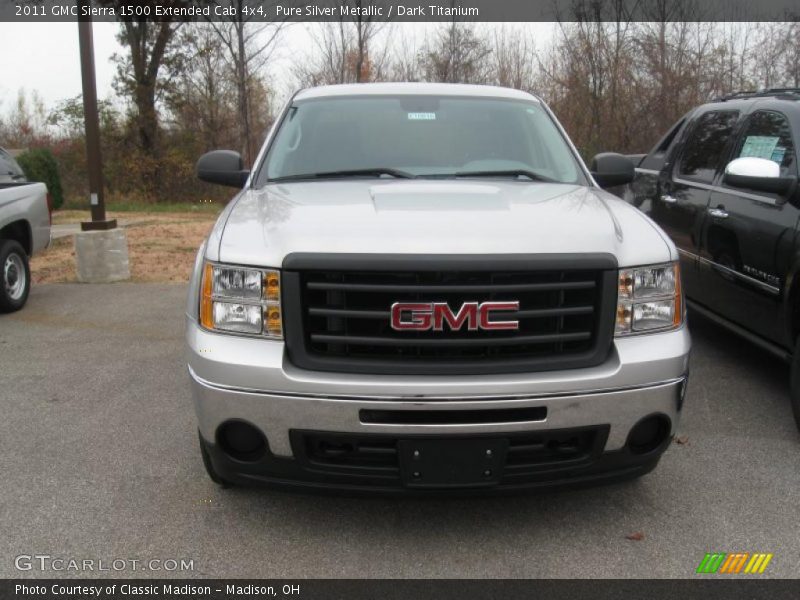 Pure Silver Metallic / Dark Titanium 2011 GMC Sierra 1500 Extended Cab 4x4