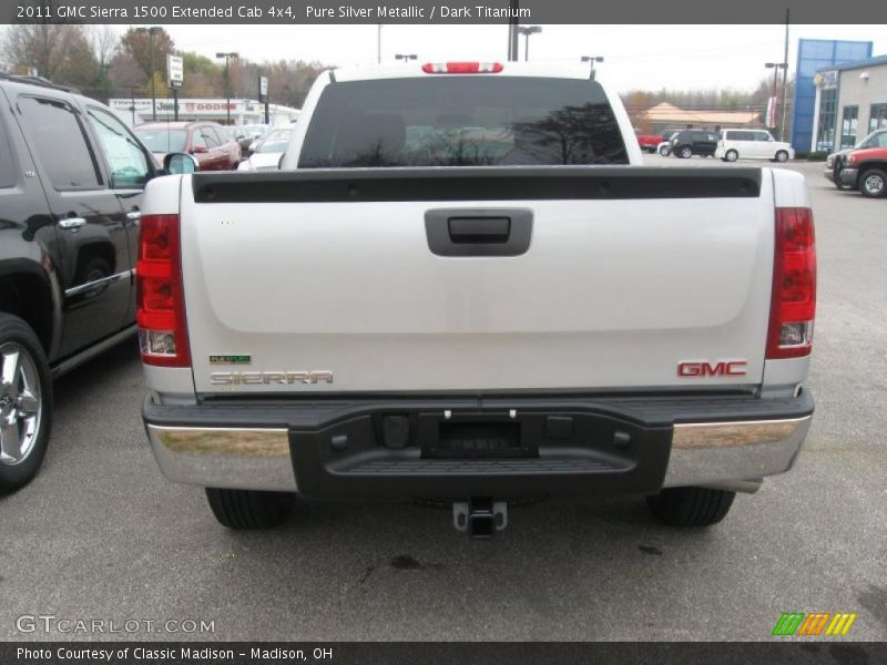 Pure Silver Metallic / Dark Titanium 2011 GMC Sierra 1500 Extended Cab 4x4