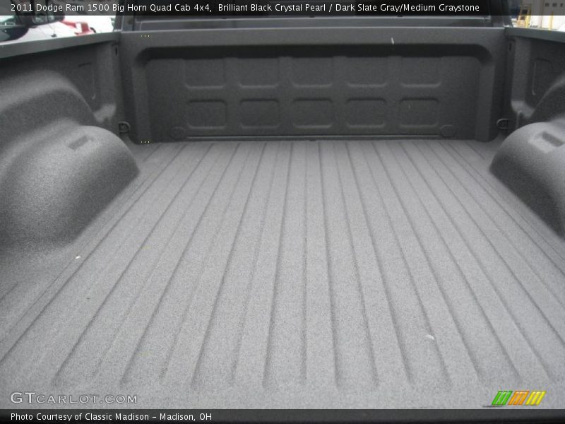 Brilliant Black Crystal Pearl / Dark Slate Gray/Medium Graystone 2011 Dodge Ram 1500 Big Horn Quad Cab 4x4