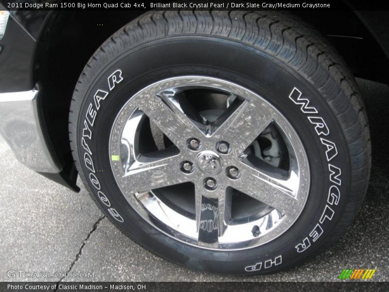Brilliant Black Crystal Pearl / Dark Slate Gray/Medium Graystone 2011 Dodge Ram 1500 Big Horn Quad Cab 4x4