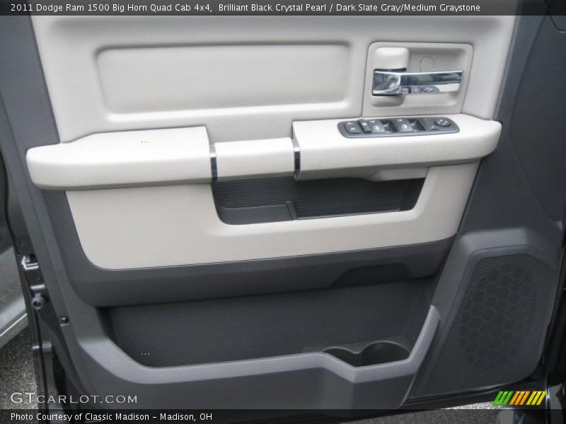 Brilliant Black Crystal Pearl / Dark Slate Gray/Medium Graystone 2011 Dodge Ram 1500 Big Horn Quad Cab 4x4