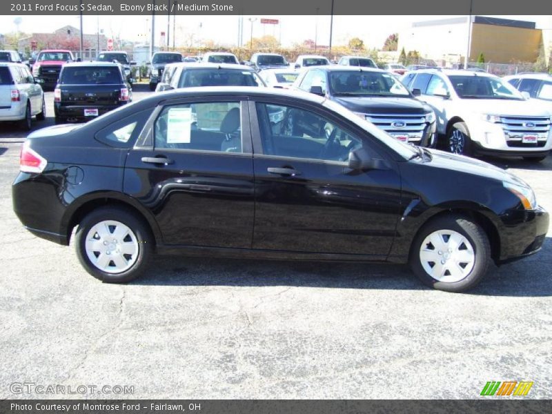 Ebony Black / Medium Stone 2011 Ford Focus S Sedan