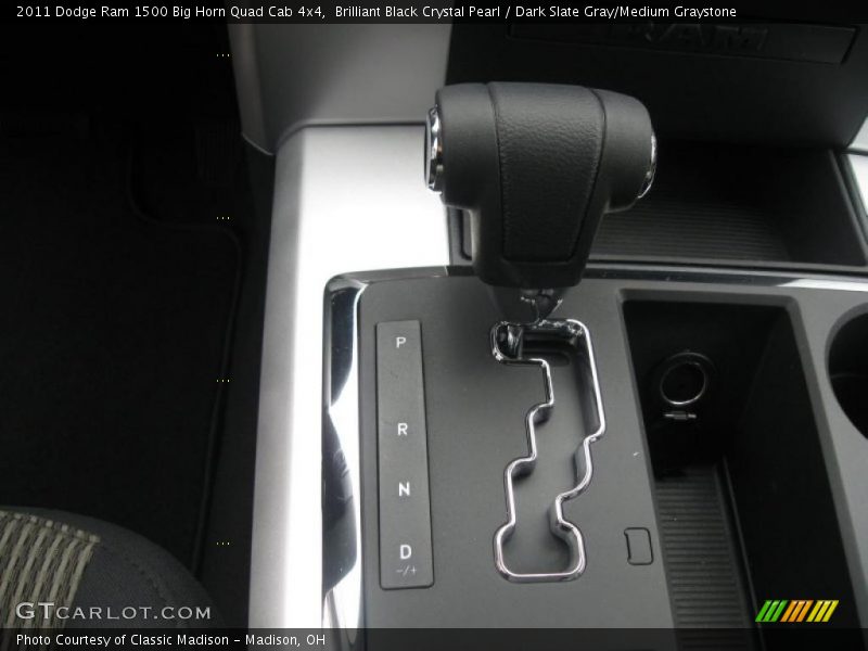 Brilliant Black Crystal Pearl / Dark Slate Gray/Medium Graystone 2011 Dodge Ram 1500 Big Horn Quad Cab 4x4