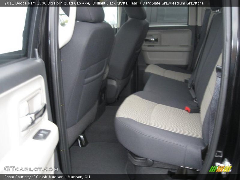 Brilliant Black Crystal Pearl / Dark Slate Gray/Medium Graystone 2011 Dodge Ram 1500 Big Horn Quad Cab 4x4