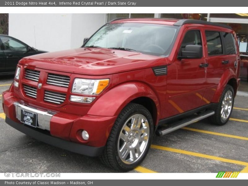 Inferno Red Crystal Pearl / Dark Slate Gray 2011 Dodge Nitro Heat 4x4