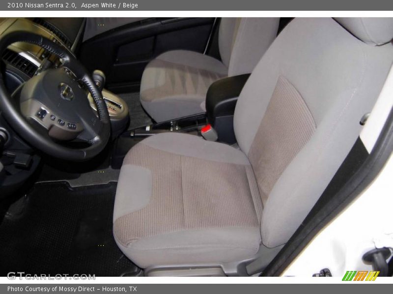 Aspen White / Beige 2010 Nissan Sentra 2.0