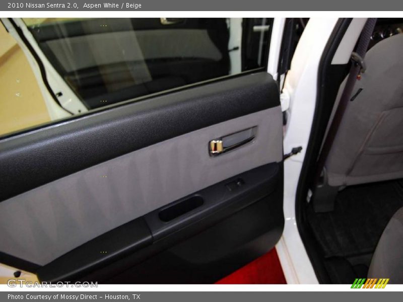 Aspen White / Beige 2010 Nissan Sentra 2.0