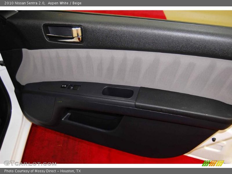 Aspen White / Beige 2010 Nissan Sentra 2.0