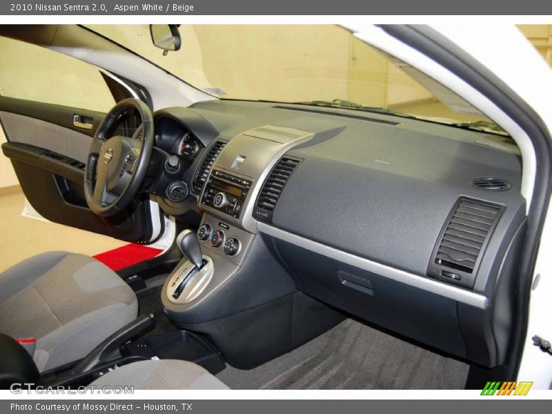 Aspen White / Beige 2010 Nissan Sentra 2.0