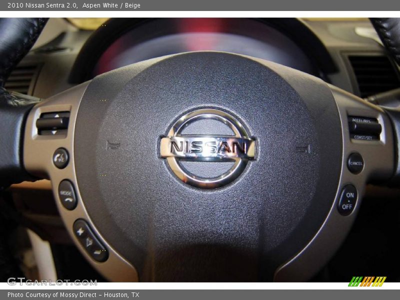 Aspen White / Beige 2010 Nissan Sentra 2.0