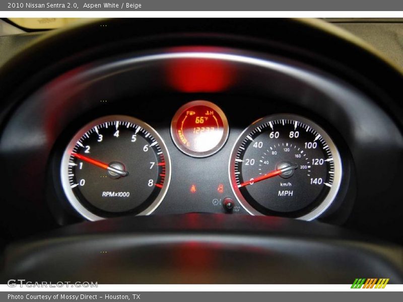 Aspen White / Beige 2010 Nissan Sentra 2.0