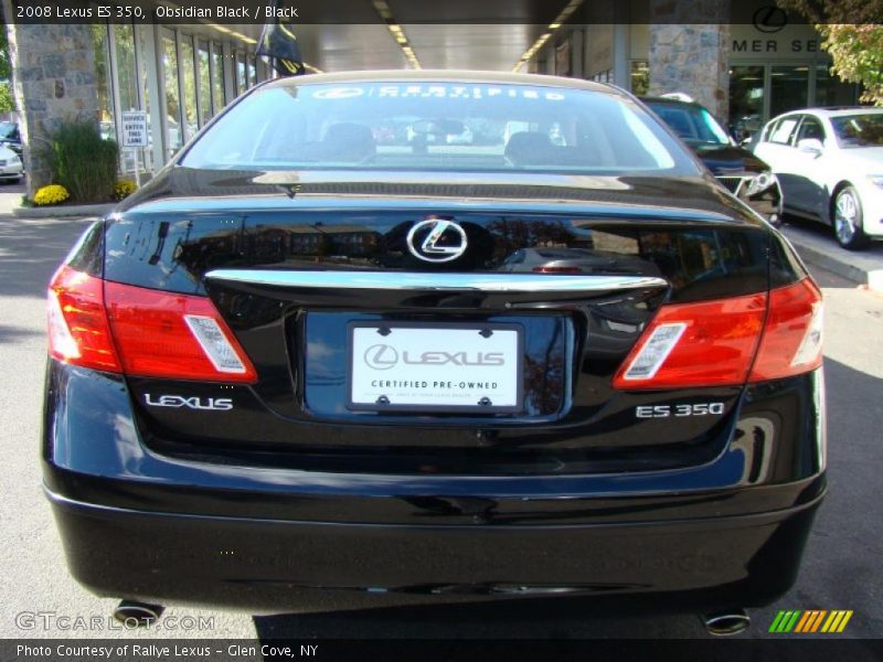 Obsidian Black / Black 2008 Lexus ES 350