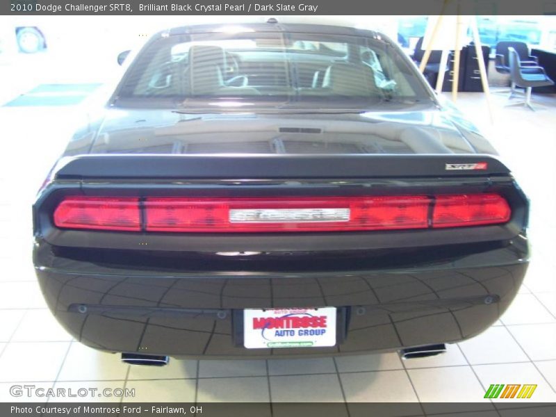 Brilliant Black Crystal Pearl / Dark Slate Gray 2010 Dodge Challenger SRT8