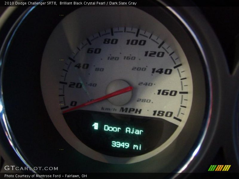 Brilliant Black Crystal Pearl / Dark Slate Gray 2010 Dodge Challenger SRT8