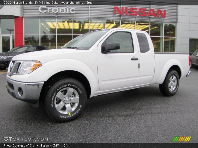 Avalanche White / Steel 2011 Nissan Frontier SV V6 King Cab