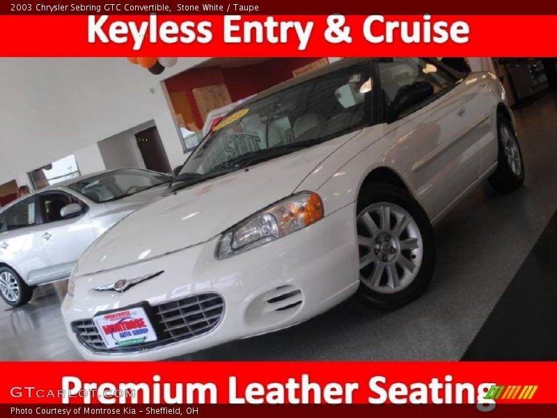Stone White / Taupe 2003 Chrysler Sebring GTC Convertible
