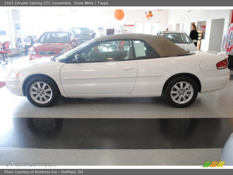 Stone White / Taupe 2003 Chrysler Sebring GTC Convertible