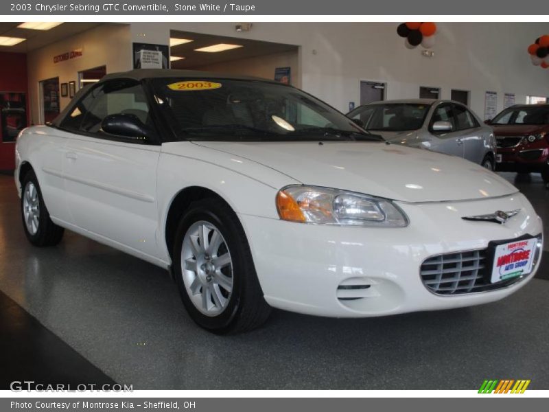 Stone White / Taupe 2003 Chrysler Sebring GTC Convertible