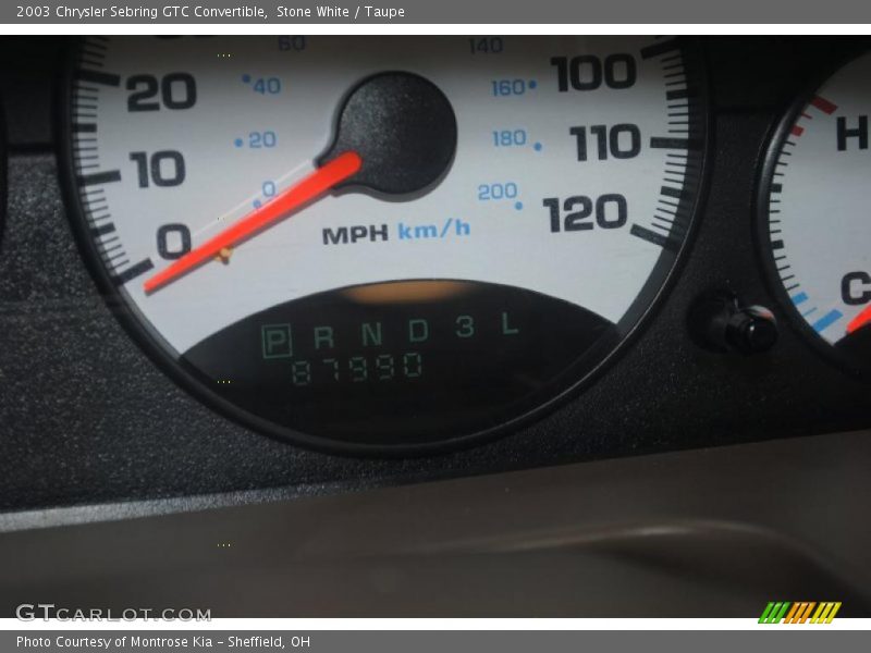 Stone White / Taupe 2003 Chrysler Sebring GTC Convertible