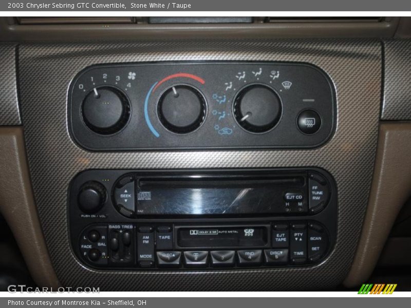Controls of 2003 Sebring GTC Convertible