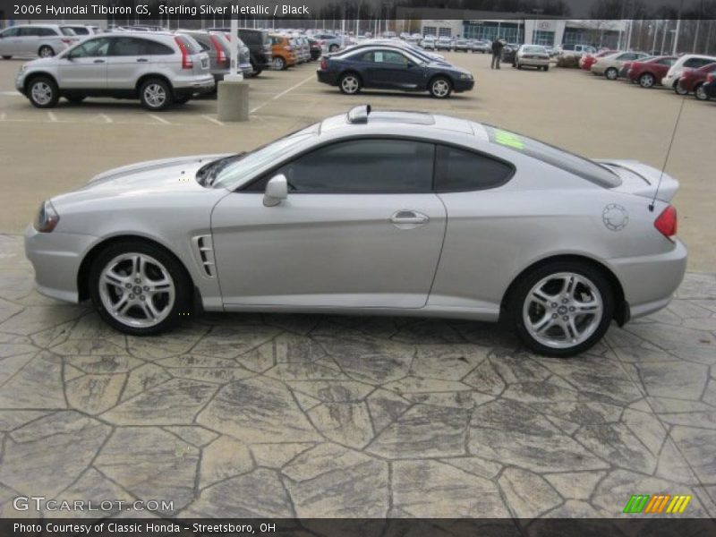 Sterling Silver Metallic / Black 2006 Hyundai Tiburon GS