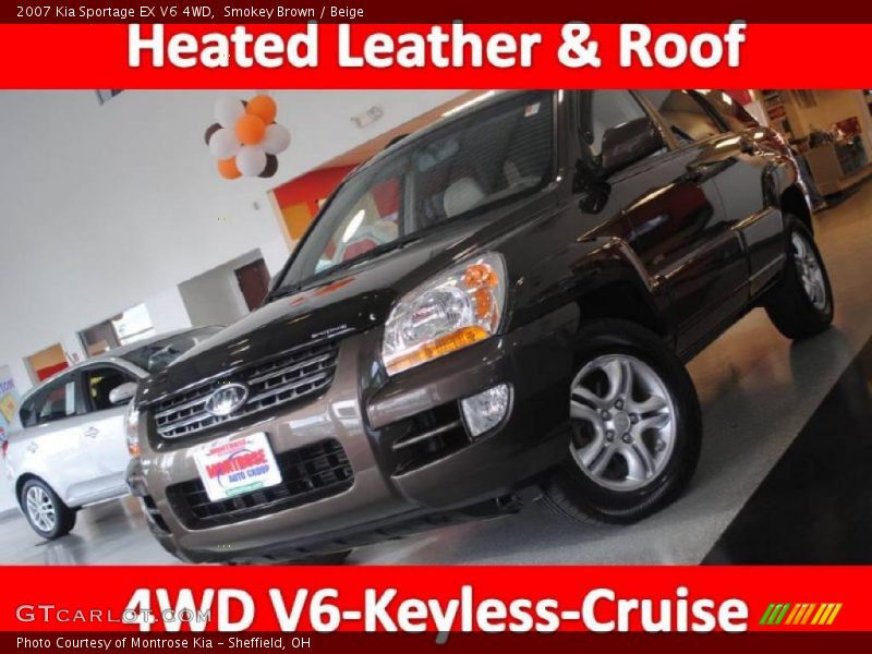 Smokey Brown / Beige 2007 Kia Sportage EX V6 4WD