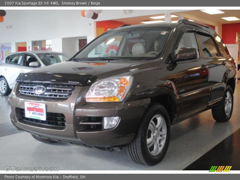 Smokey Brown / Beige 2007 Kia Sportage EX V6 4WD