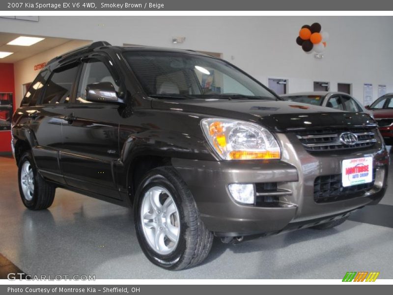 Smokey Brown / Beige 2007 Kia Sportage EX V6 4WD
