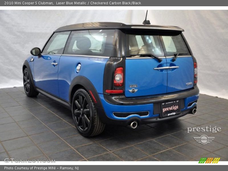 Laser Blue Metallic / Checkered Carbon Black/Black 2010 Mini Cooper S Clubman