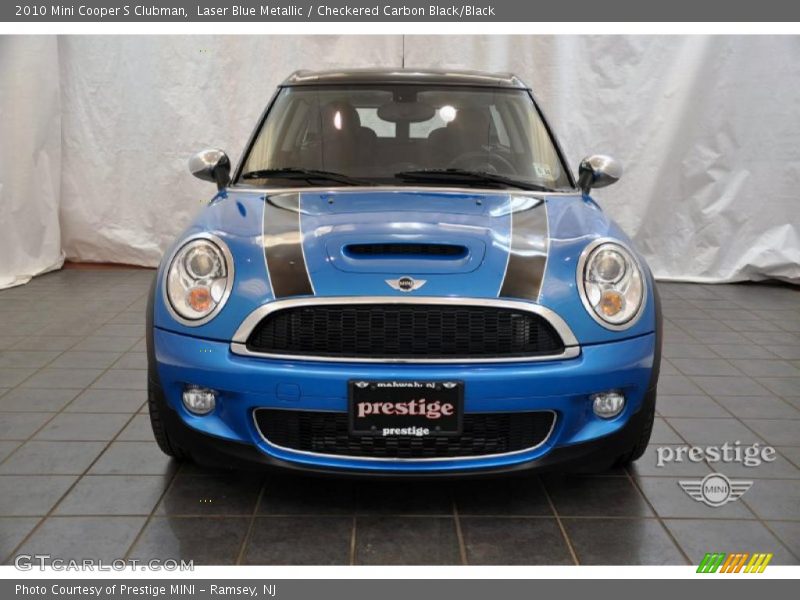 Laser Blue Metallic / Checkered Carbon Black/Black 2010 Mini Cooper S Clubman